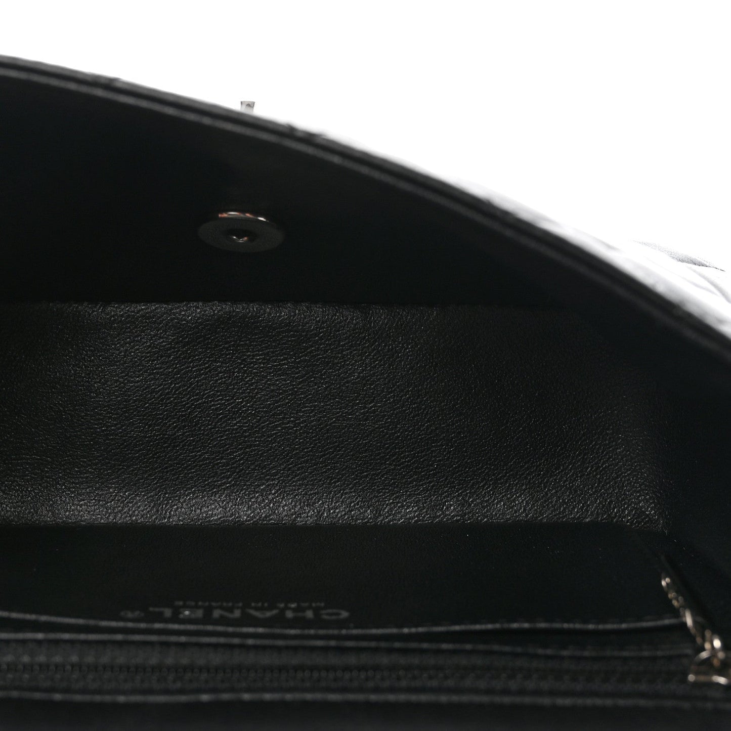 Lambskin Quilted Mini Rectangular Flap Black