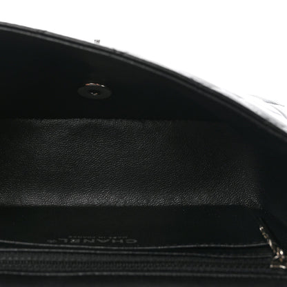 Lambskin Quilted Mini Rectangular Flap Black