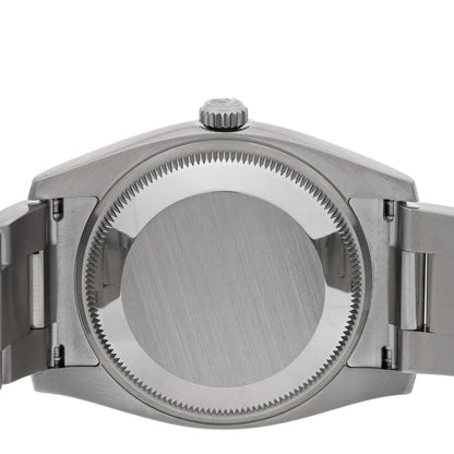 Stainless Steel 18K White Gold Diamond 34mm Oyster Perpetual Date Watch Silver 115234
