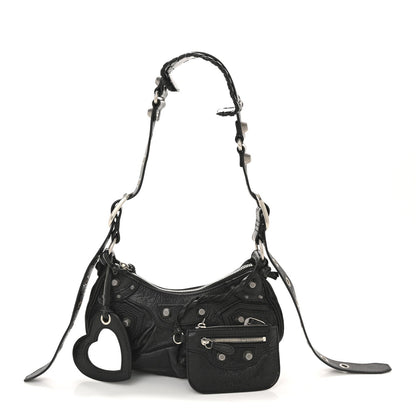 Agneau Arena Le Cagole Shoulder Bag XS Black