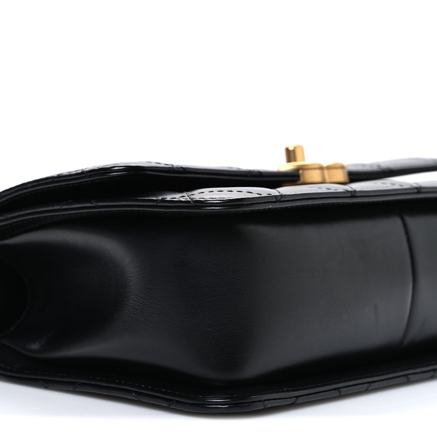 Calfskin Quilted Mini Perfect Fit Flap Black
