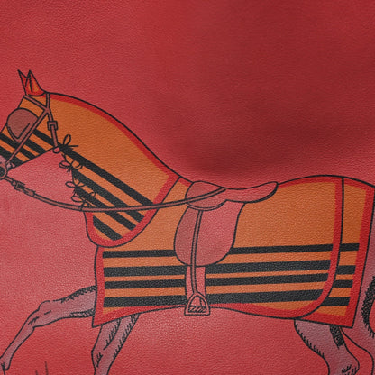 Veau Sikkim Horse Print Double Sens 36 Reversible Tote