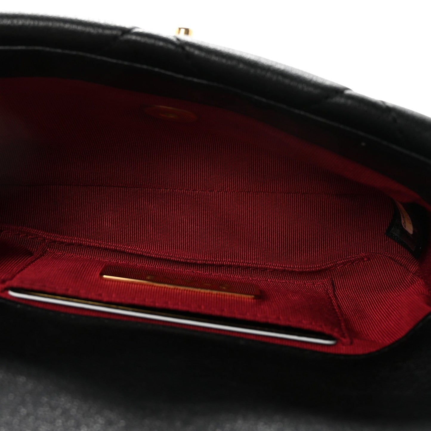 Goatskin Quilted Chanel 19 Waist Bag Black