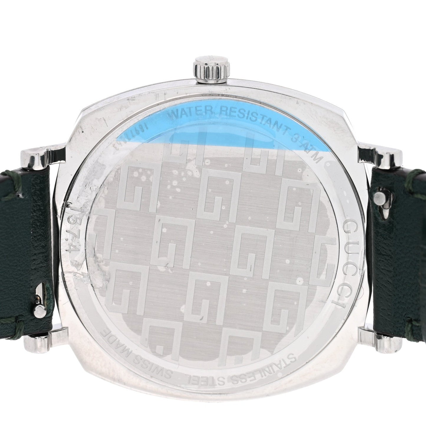 Stainless Steel Calfskin 35mm Grip Quartz Watch Green