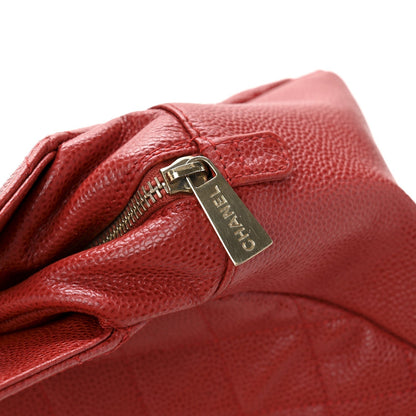 Caviar Quilted Petit Timeless Shopping Tote PTT Red