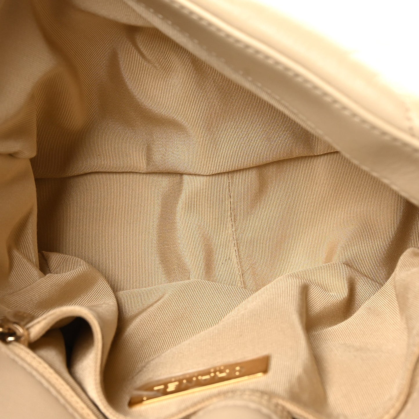 Lambskin Quilted Medium Chanel 19 Flap Beige