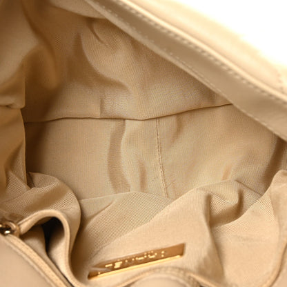 Lambskin Quilted Medium Chanel 19 Flap Beige