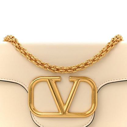 Calfskin Vlogo Loco Shoulder Bag Light Ivory