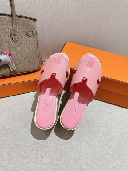 HM 25S HIGH WEDGE SANDALS IN PINK LAMBSKIN STYLE 31