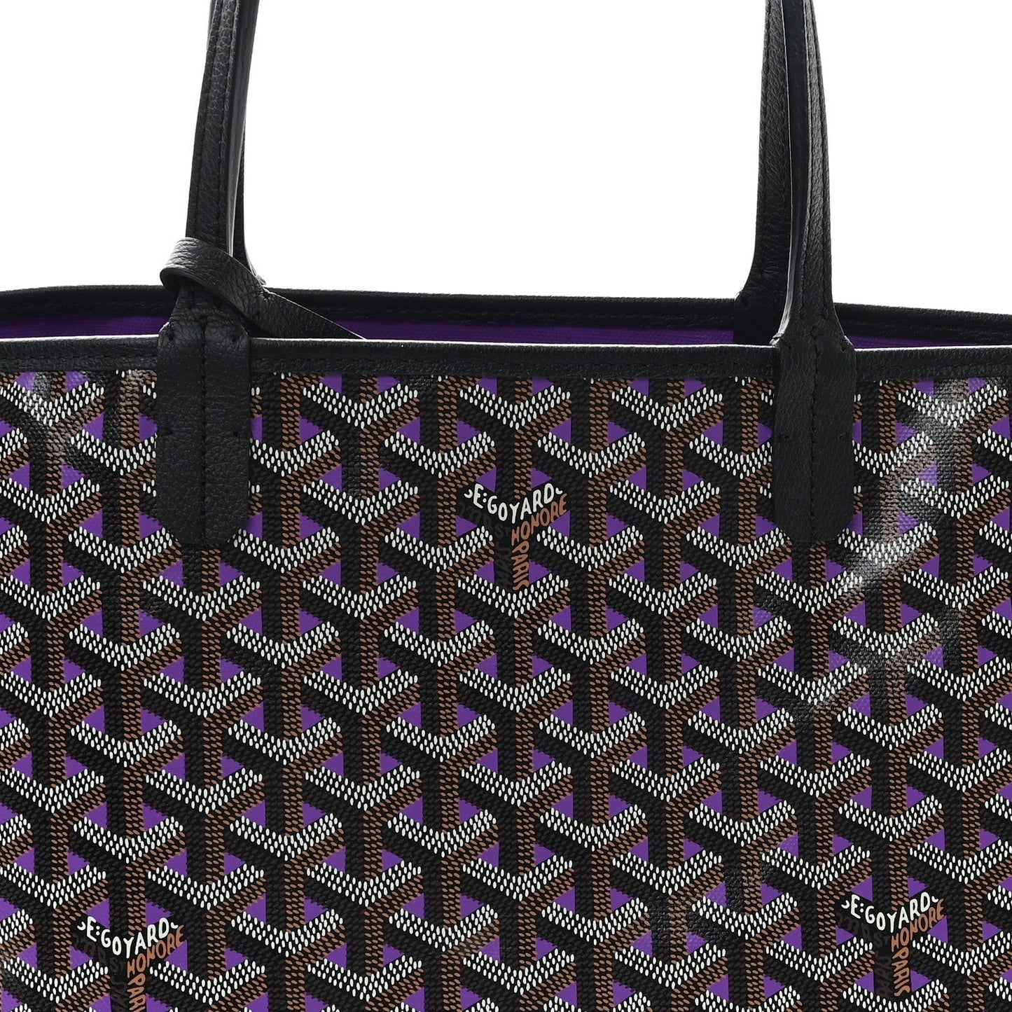 Goyardine Saint Louis Claire Voie PM Black Violet