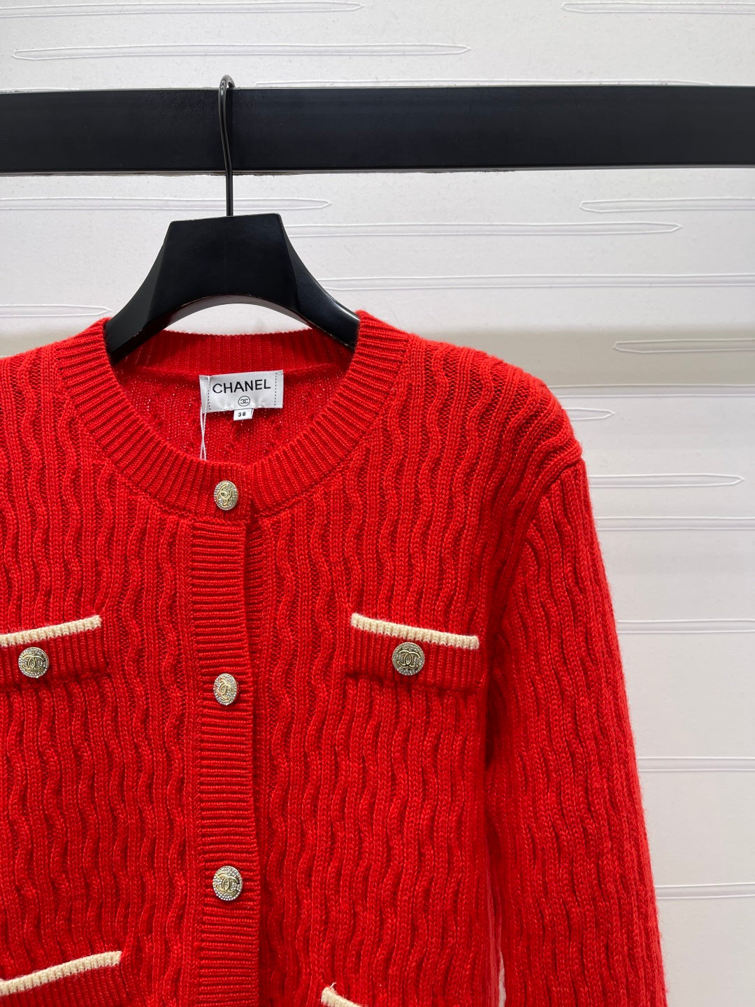 Chanel 2026 Knitted Cardigan Red Wool Cashmere 340962