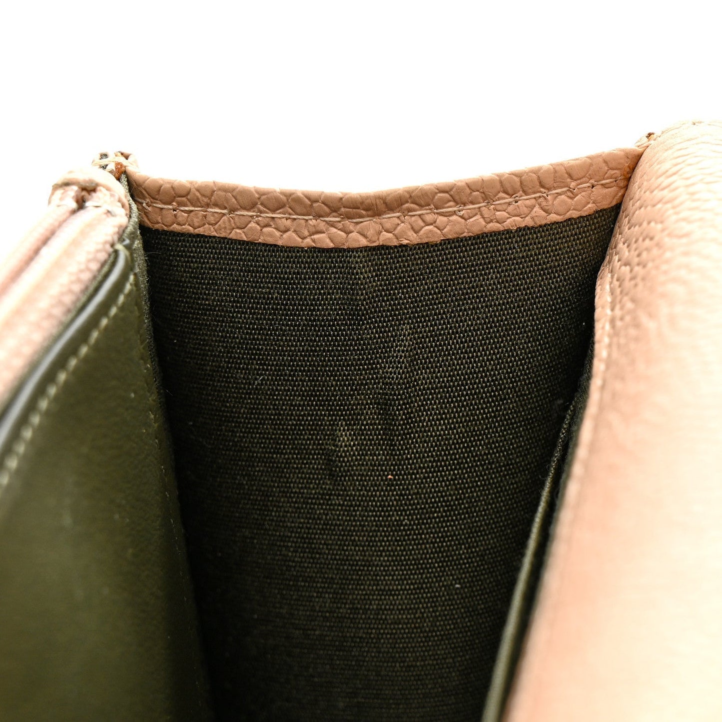 Caviar Quilted Boy Wallet On Chain WOC Light Beige