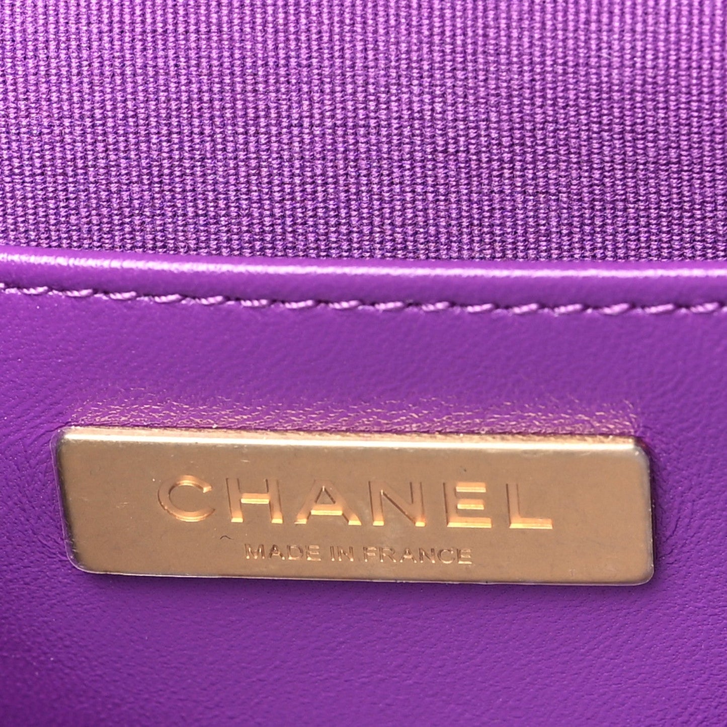Shiny Lambskin Quilted Mini Cocodoc Top Handle Bag Purple
