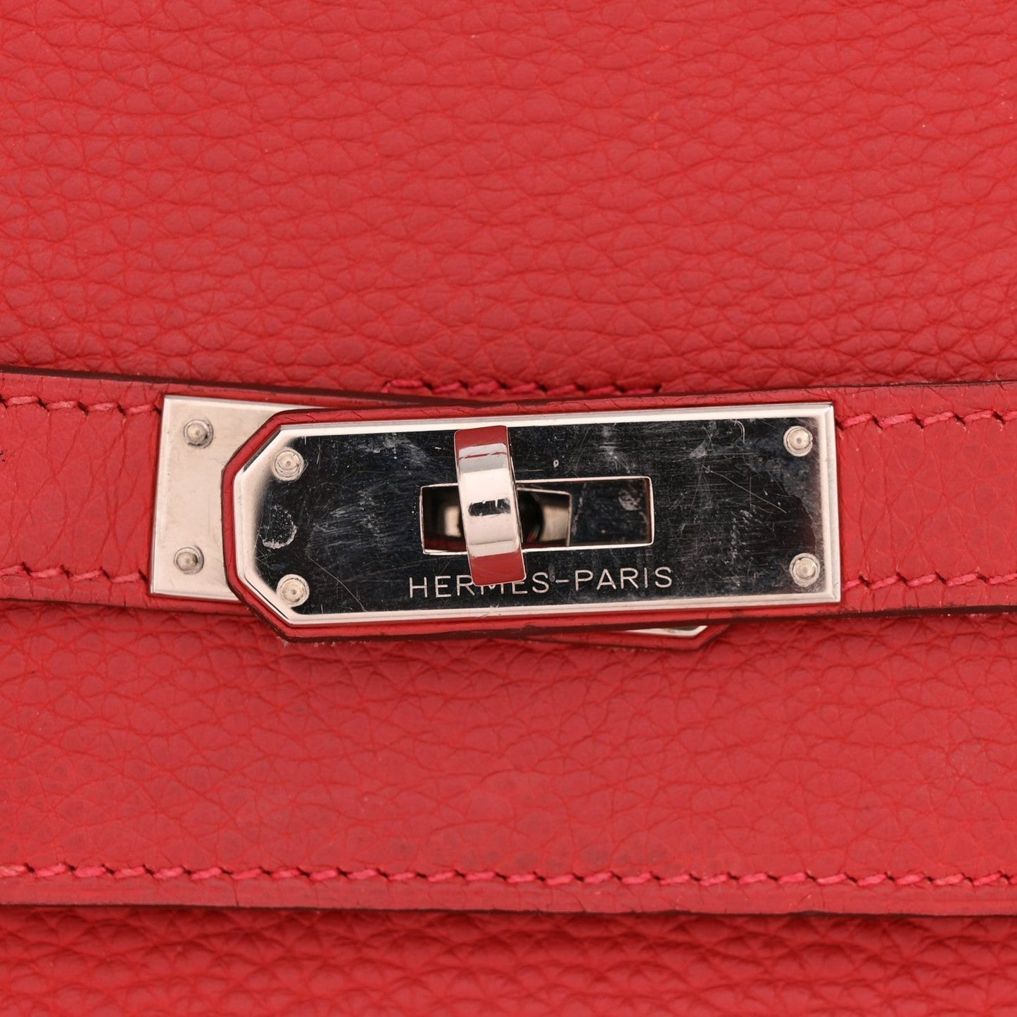 Taurillon Clemence Birkin 40 Rouge Venetian