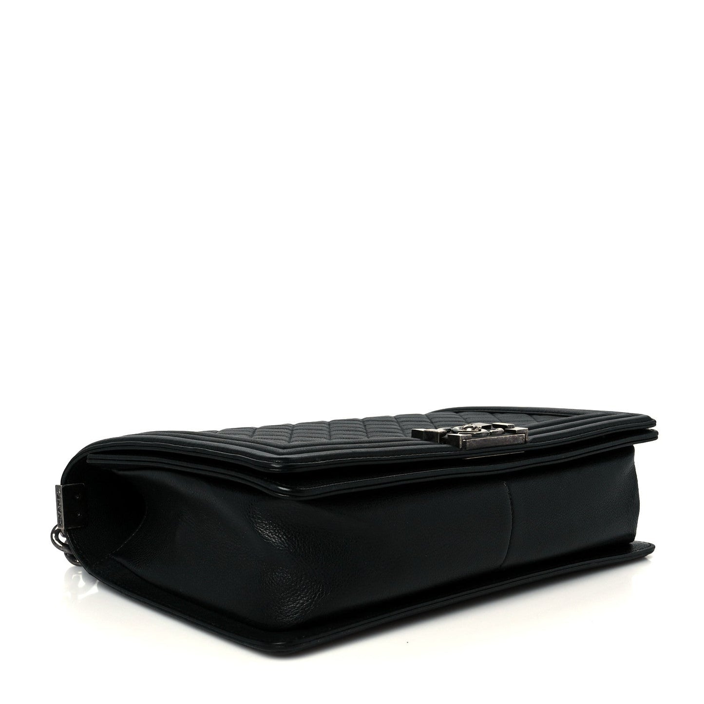 Grained Calfskin Quilted New Medium Boy Flap Black
