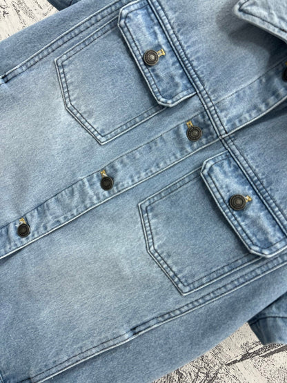 CD 25 Short-sleeved Denim Shirt Light Blue Cotton