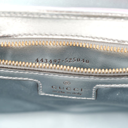 Iridescent Nappa Chevron Matelasse Small GG Marmont Shoulder Bag Iridescent Snow Light Blue