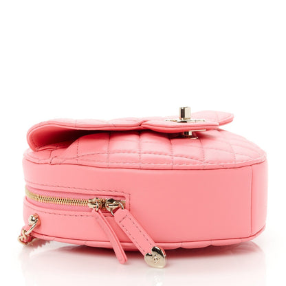 Lambskin Quilted CC In Love Heart Bag Pink