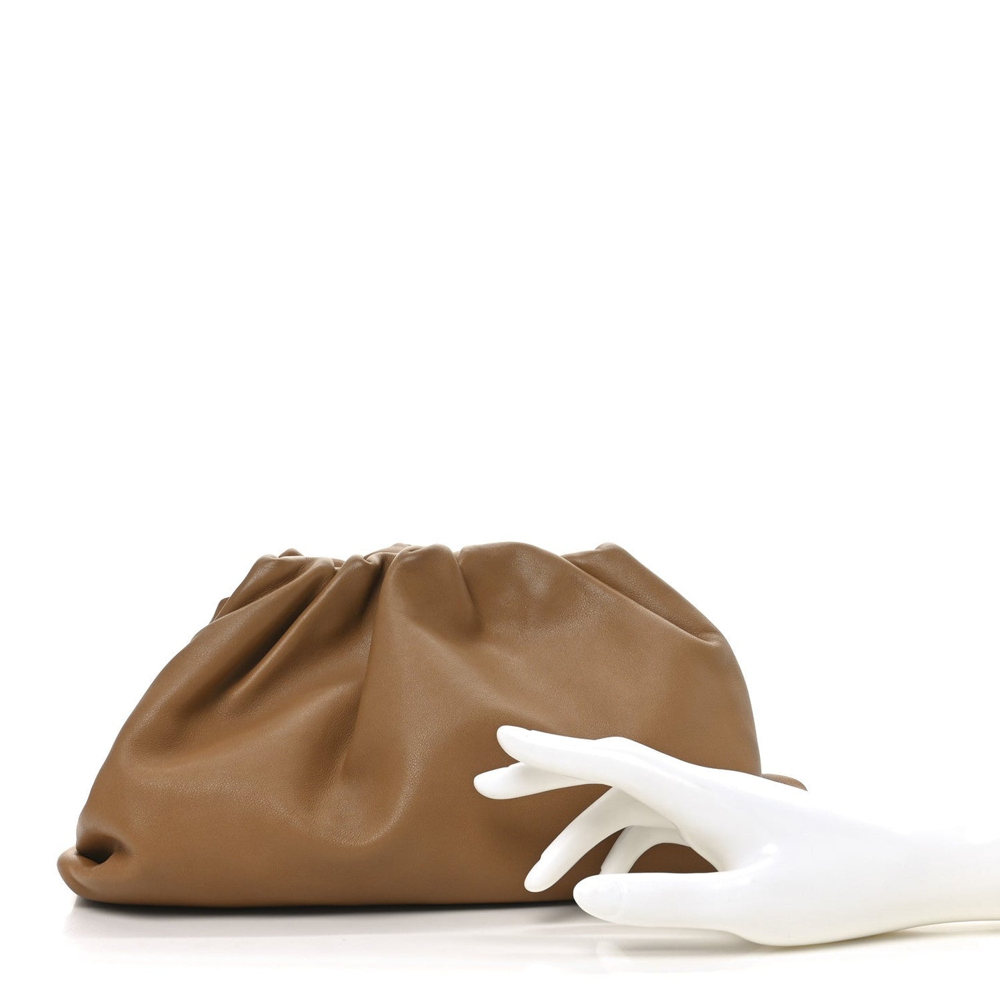 Smooth Butter Calf The Pouch Oversized Clutch Cammello