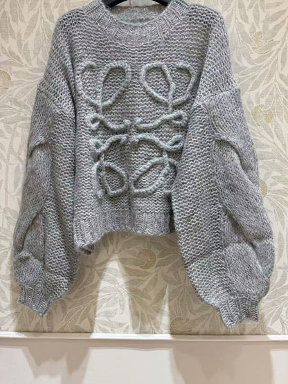 Loewe Anagram open-knit sweater