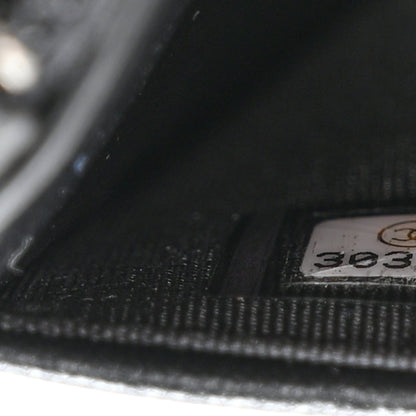 Lambskin Quilted Chanel 19 Wallet On Chain WOC Black