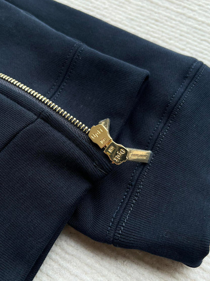Miu Miu 25 Drawstring Jacket Navy Blue Cotton