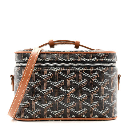 Goyardine Muse Mini Vanity Case Black Gold