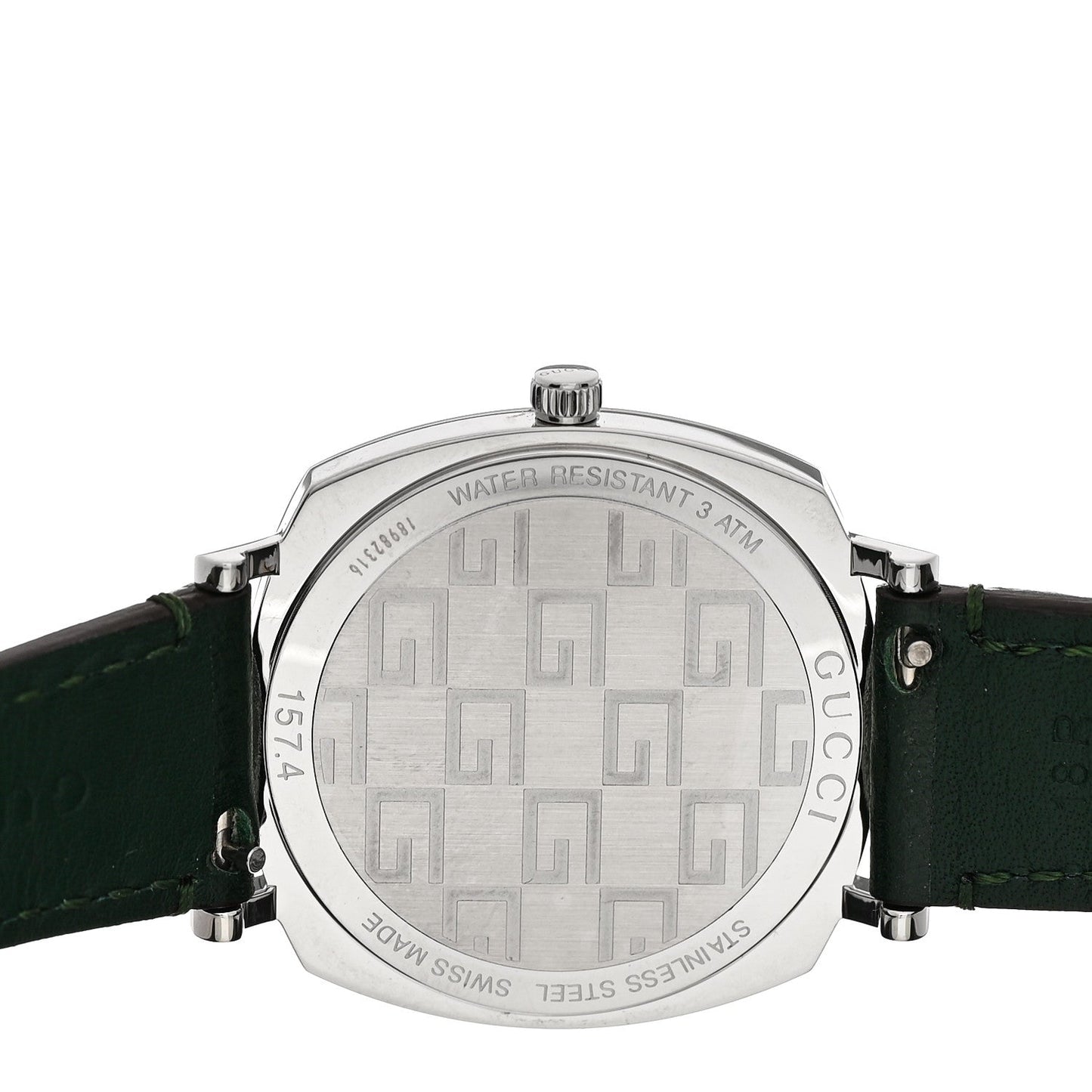 Stainless Steel Calfskin 35mm Grip Quartz Watch Green
