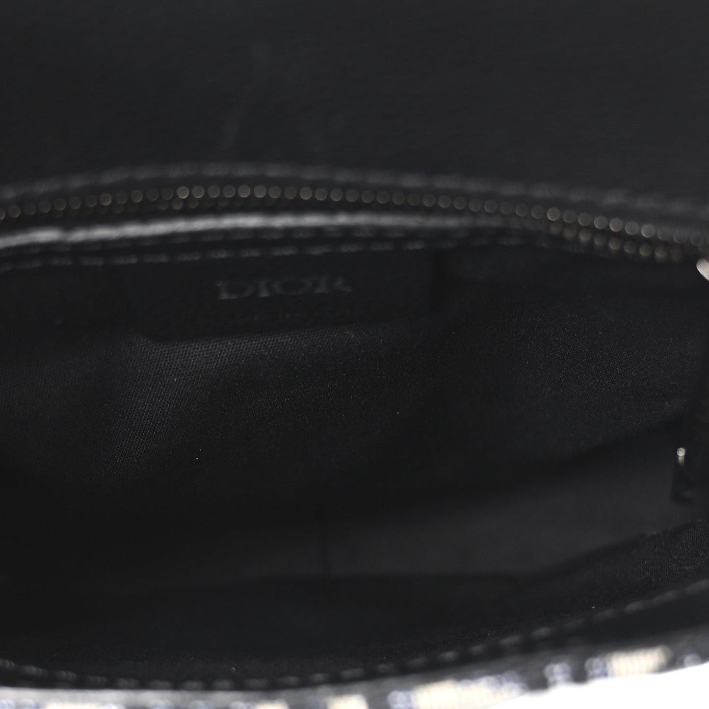 Grained Calfskin Oblique Saddle Vertical Messenger Pouch Beige Black