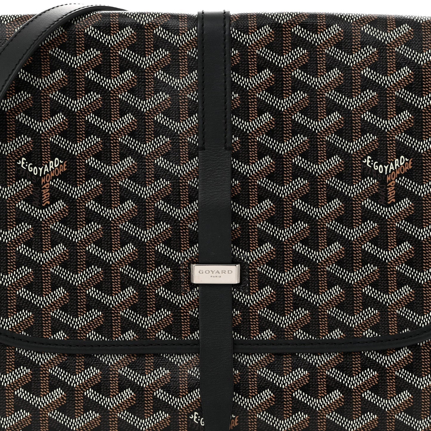 Goyardine Belvedere II MM Messenger Bag Black
