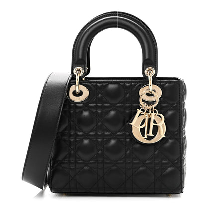 Lambskin Cannage Small My ABCDior Lady Dior Black