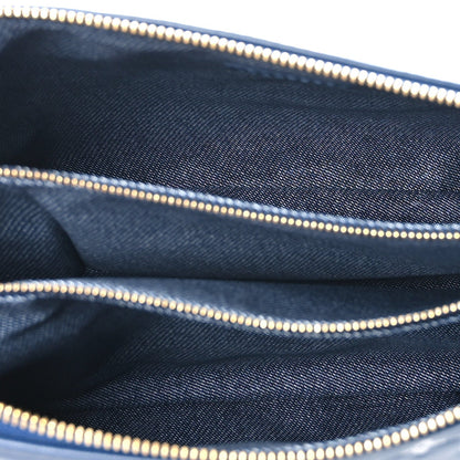 Lambskin Embossed Monogram Coussin PM Denim Blue