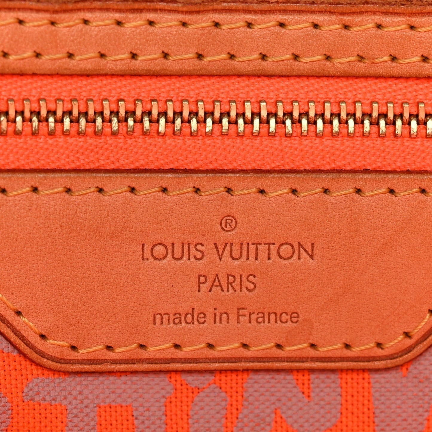 Monogram Graffiti Neverfull GM Orange