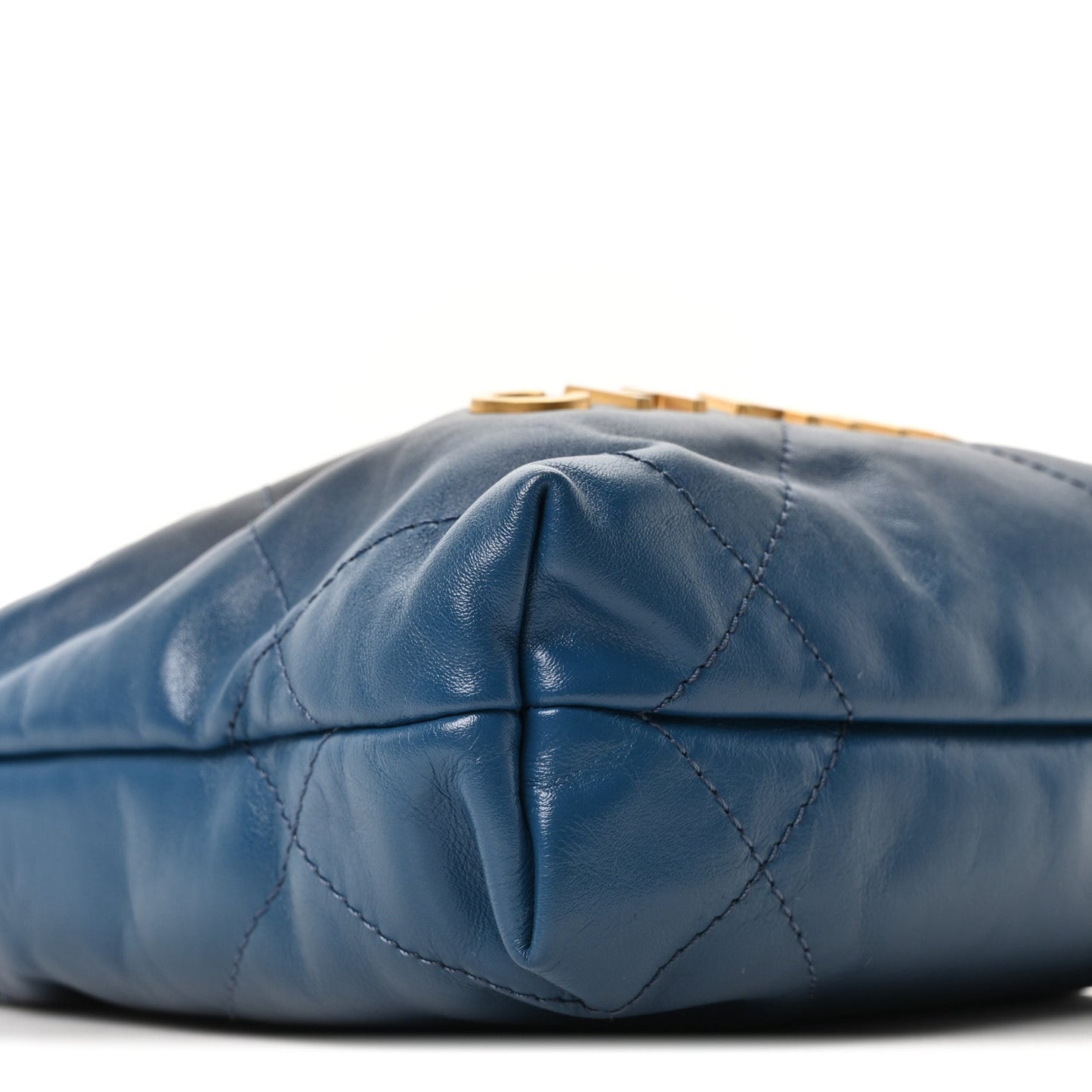 Shaded Calfskin Quilted Mini Chanel 22 Blue Dark Blue