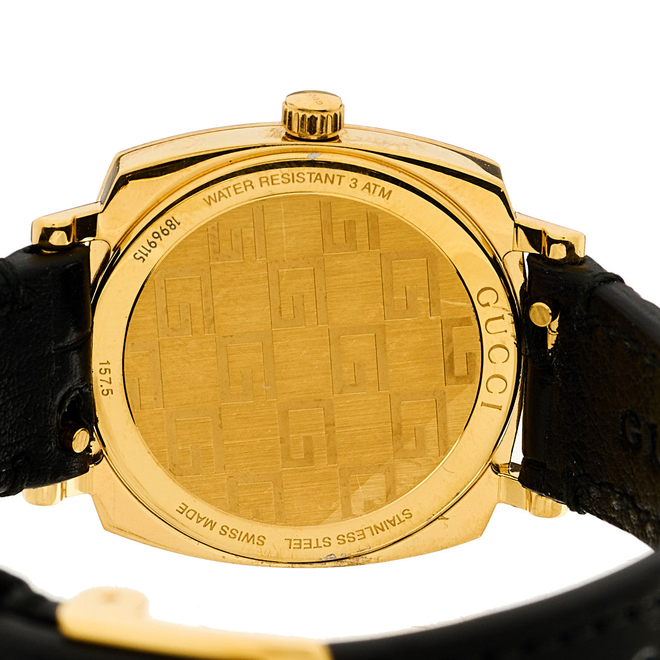 Stainless Steel Alligator 27mm Grip Quartz Watch Black