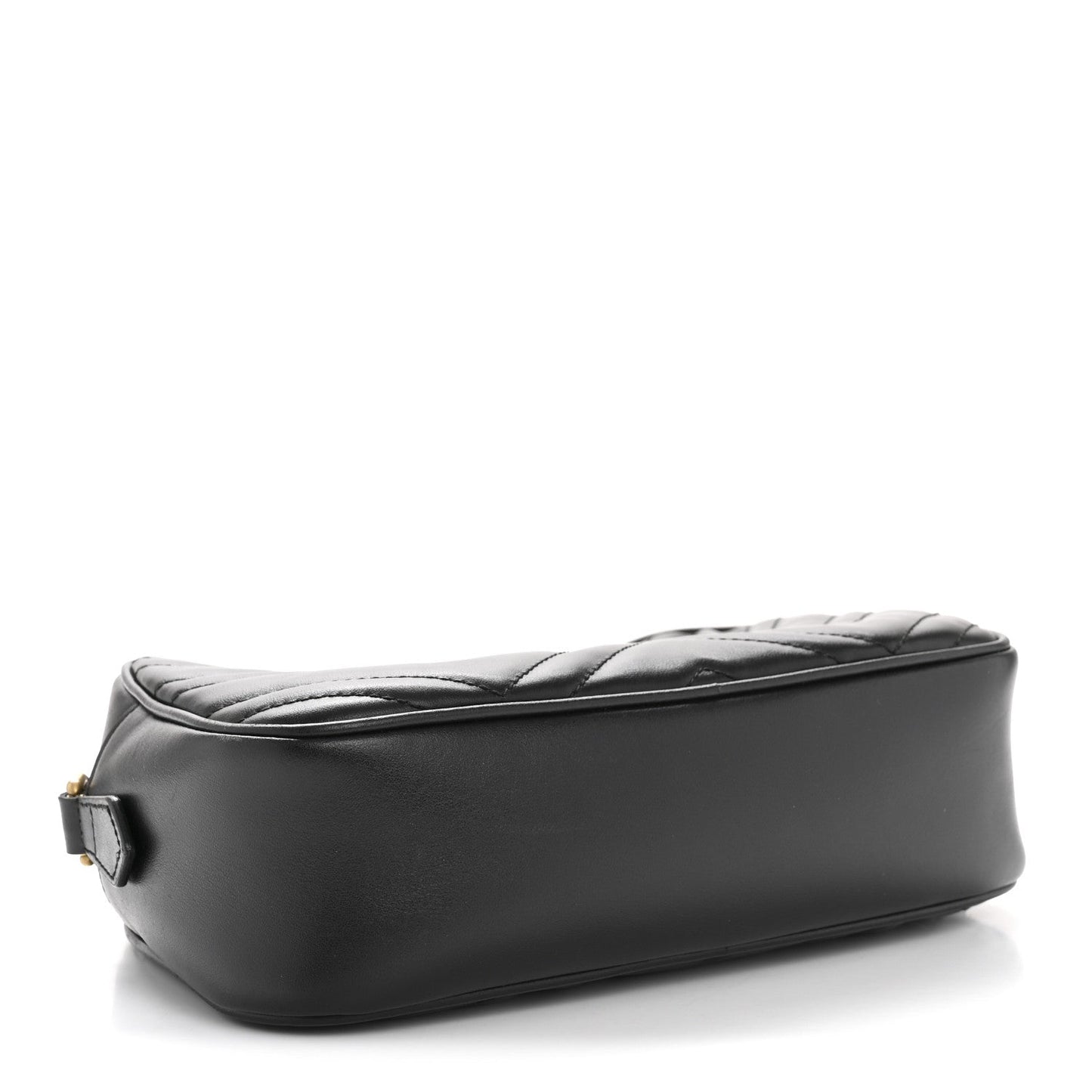 Calfskin Matelasse Small GG Marmont Chain Shoulder Bag Black