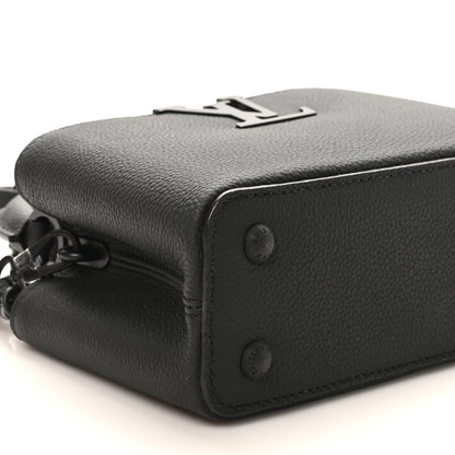 Matte Taurillon Capucines East West Mini All Black
