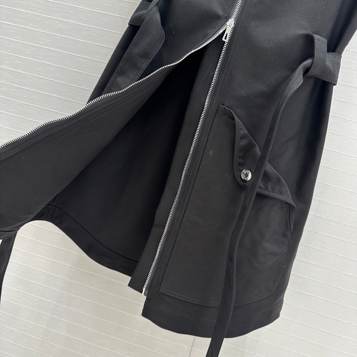 HM Majia Zipped Sleeveless Dress in Black Cotton