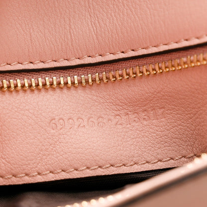 Roxy Calfskin Blondie Chain Shoulder Flap Bag Powder Pink