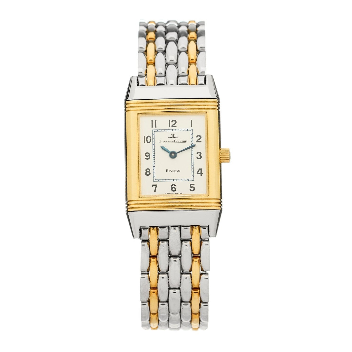 Stainless Steel 18K Yellow Gold 20mm Reverso Lady Manual Winding Watch White 260.5.86