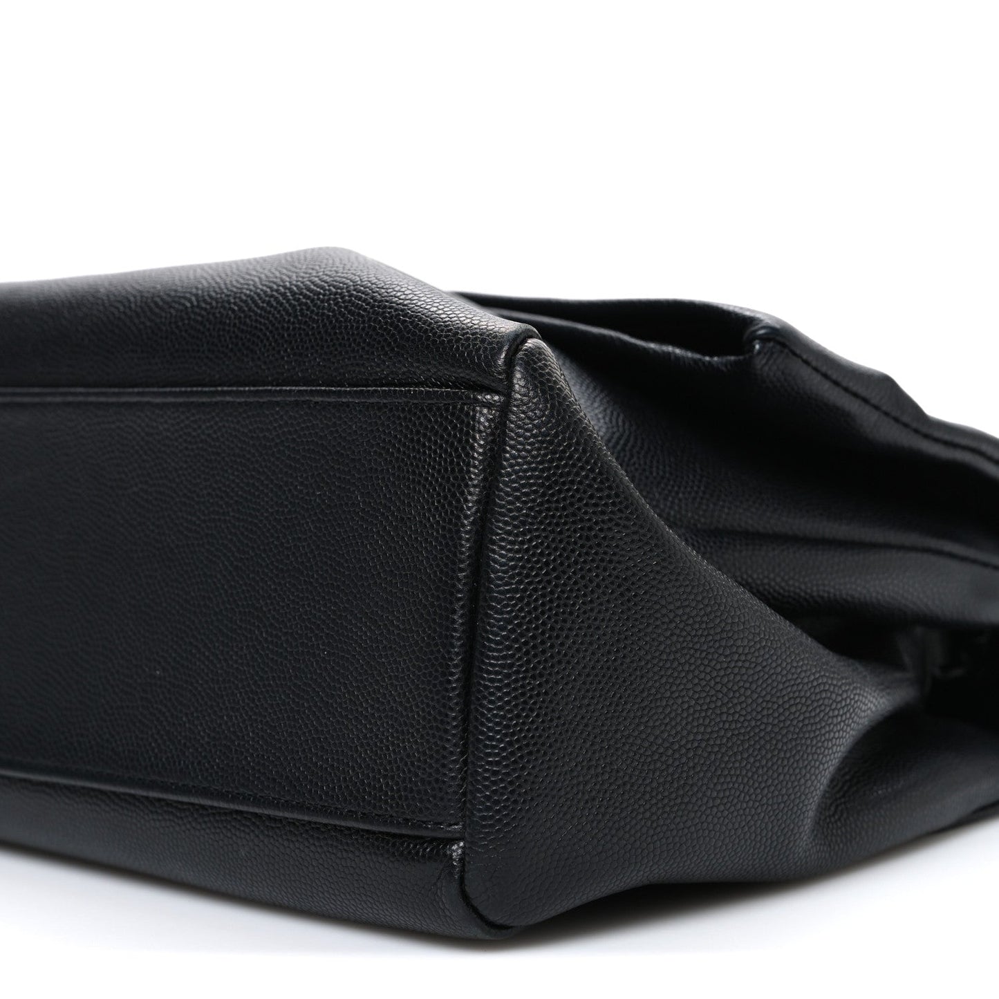 Grain De Poudre Medium West Hollywood Monogram Fold-Over Bag Black