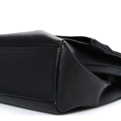 Grain De Poudre Medium West Hollywood Monogram Fold-Over Bag Black