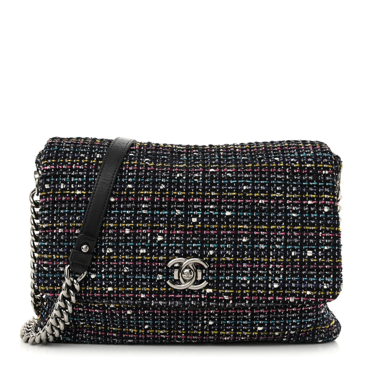 Tweed Small Messenger Flap Navy