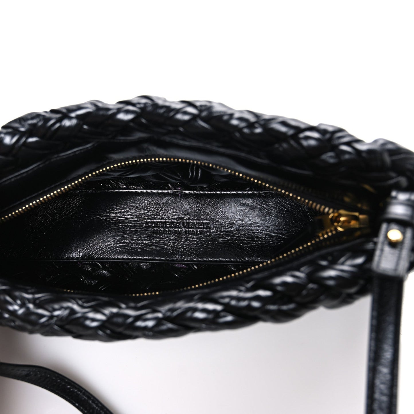 Calfskin Intrecciato Kalimero Cha-Cha Clutch Black