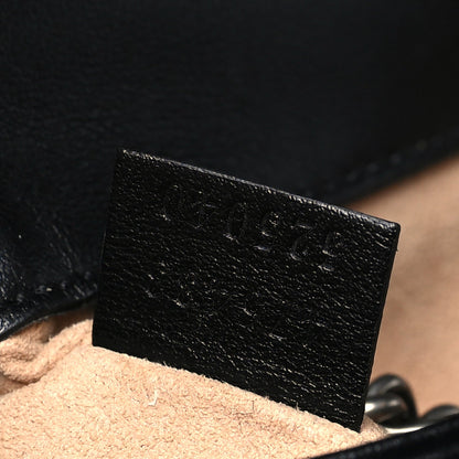 Calfskin Matelasse Monochrome GG Marmont Chain Belt Bag Black