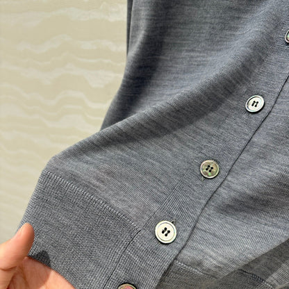 Prada 25 Cardigan Gray Wool