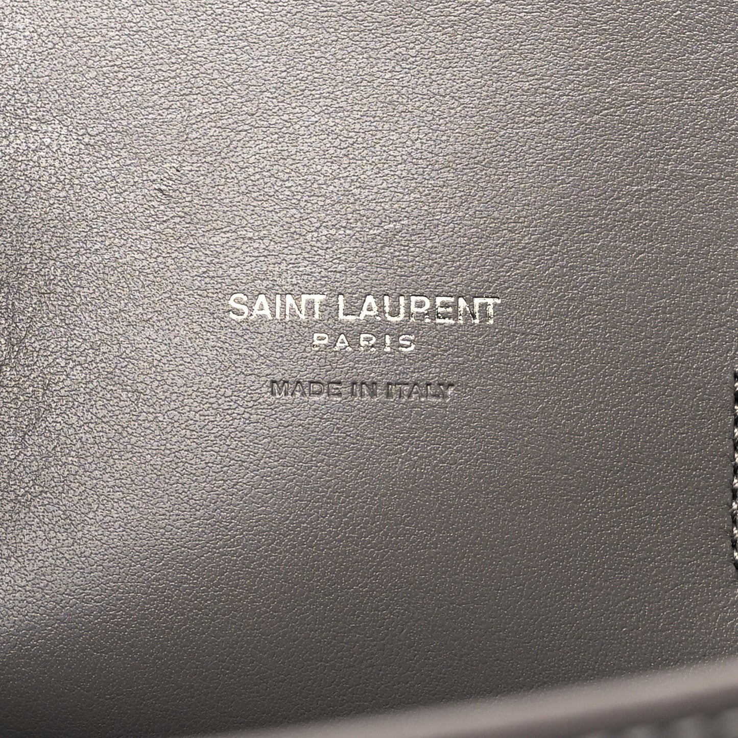 Grained Calfskin Topstitch Baby Sac De Jour Fog