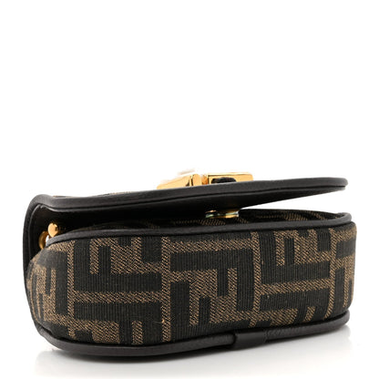 Fabric Jacquard Vitello Cher Cuoio FF 1974 Nano Fendi C'mon Tobacco Moro Ebano