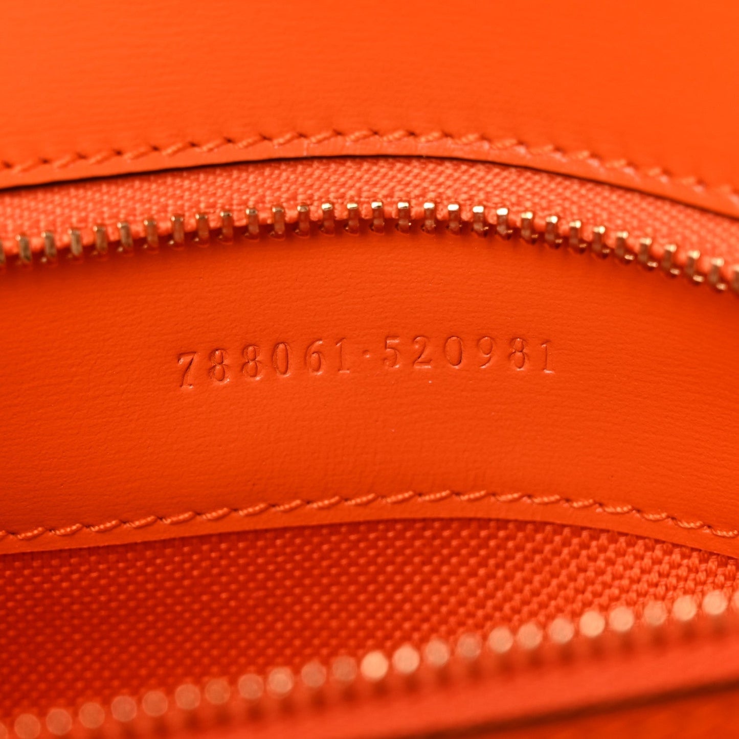 GG Monogram Textured Dollar Calfskin Small Luce Shoulder Bag Orange