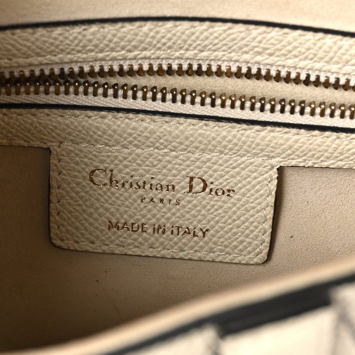 Grained Calfskin Saddle Bag White